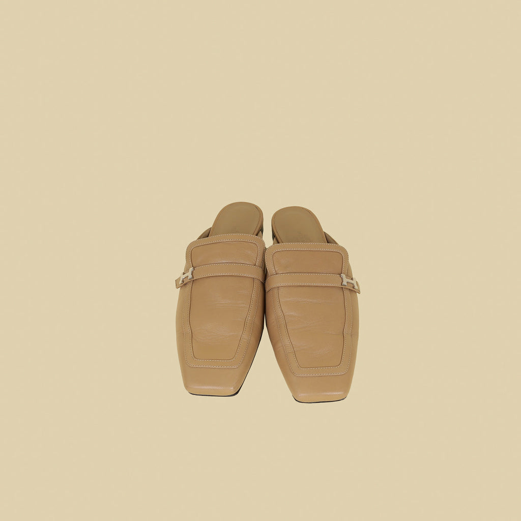Hermes Beige Groupie Mule 38.5