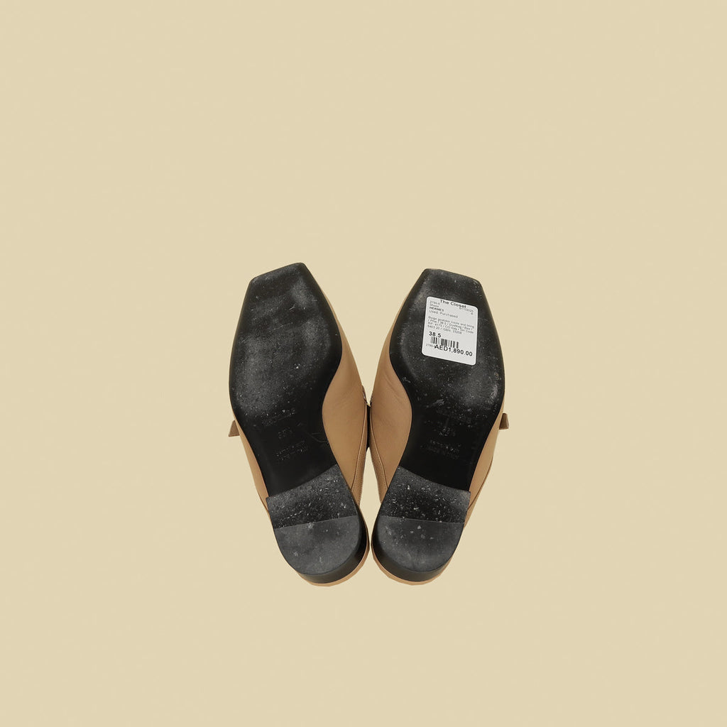 Hermes Beige Groupie Mule 38.5