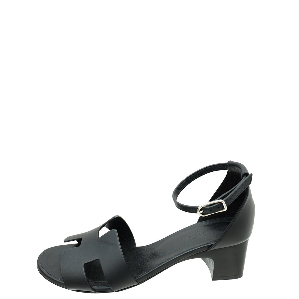 Hermes Noir Encens 50 Sandal 38.5