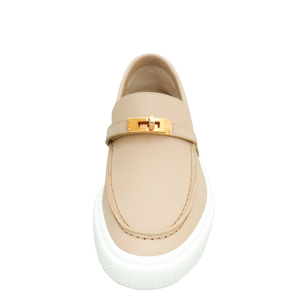 Hermes Beige Nude Game Slip On Sneaker 38.5