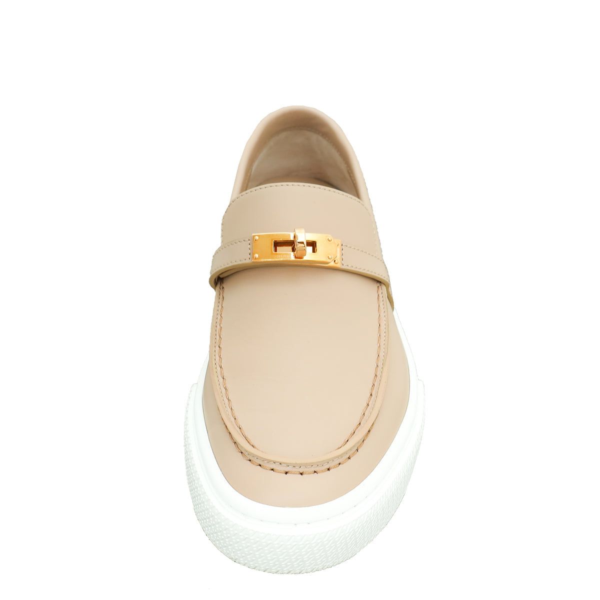 Hermes Beige Nude Game Slip On Sneaker 38.5