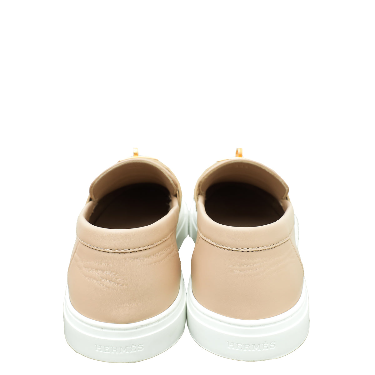 Hermes Beige Nude Game Slip On Sneaker 38.5