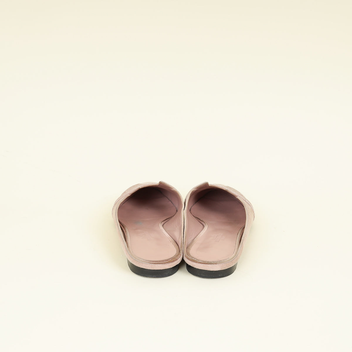 Hermes Pink Roxane Goatskin Suede Crystal Mules 38.5