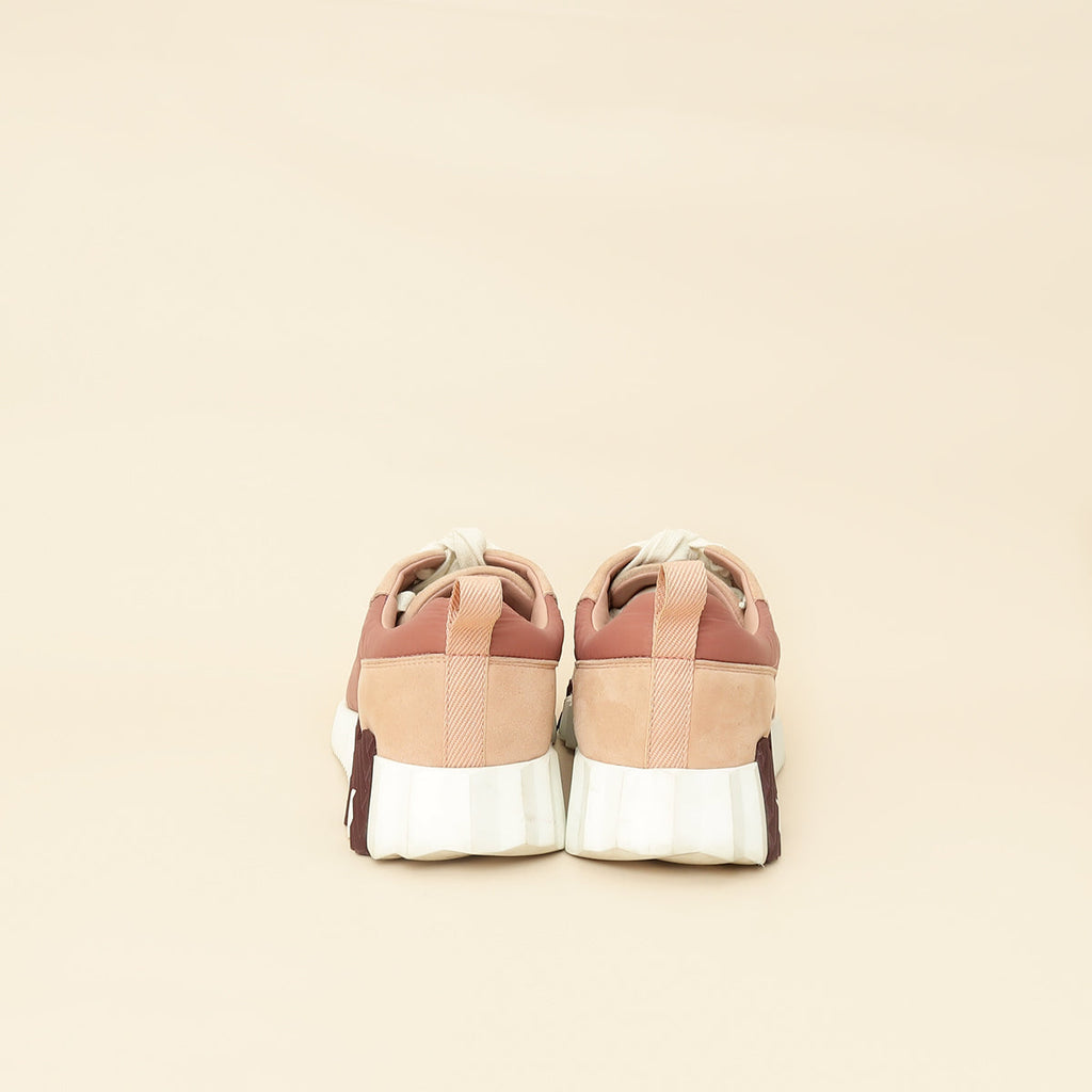 Hermes Rose Parachute Bouncing Sneaker 38.5