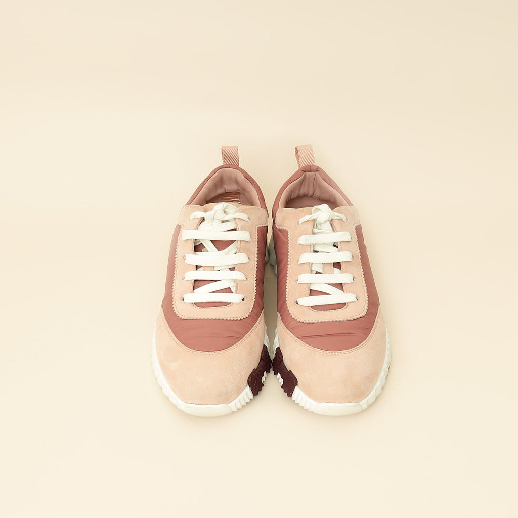 Hermes Rose Parachute Bouncing Sneaker 38.5