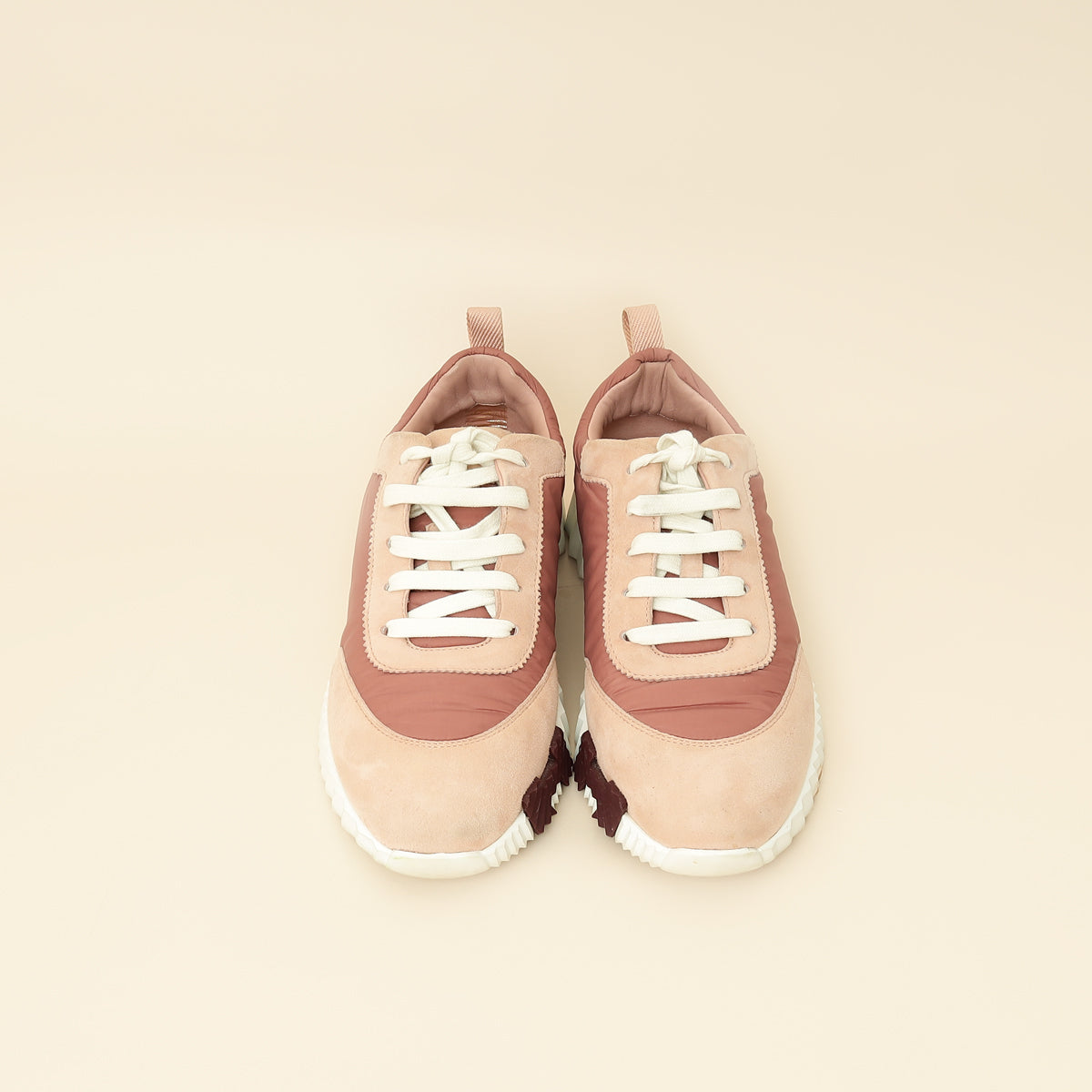 Hermes Rose Parachute Bouncing Sneaker 38.5