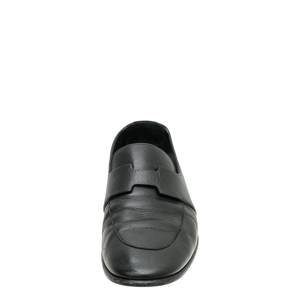 Hermes Black Ancora Loafer 38.5
