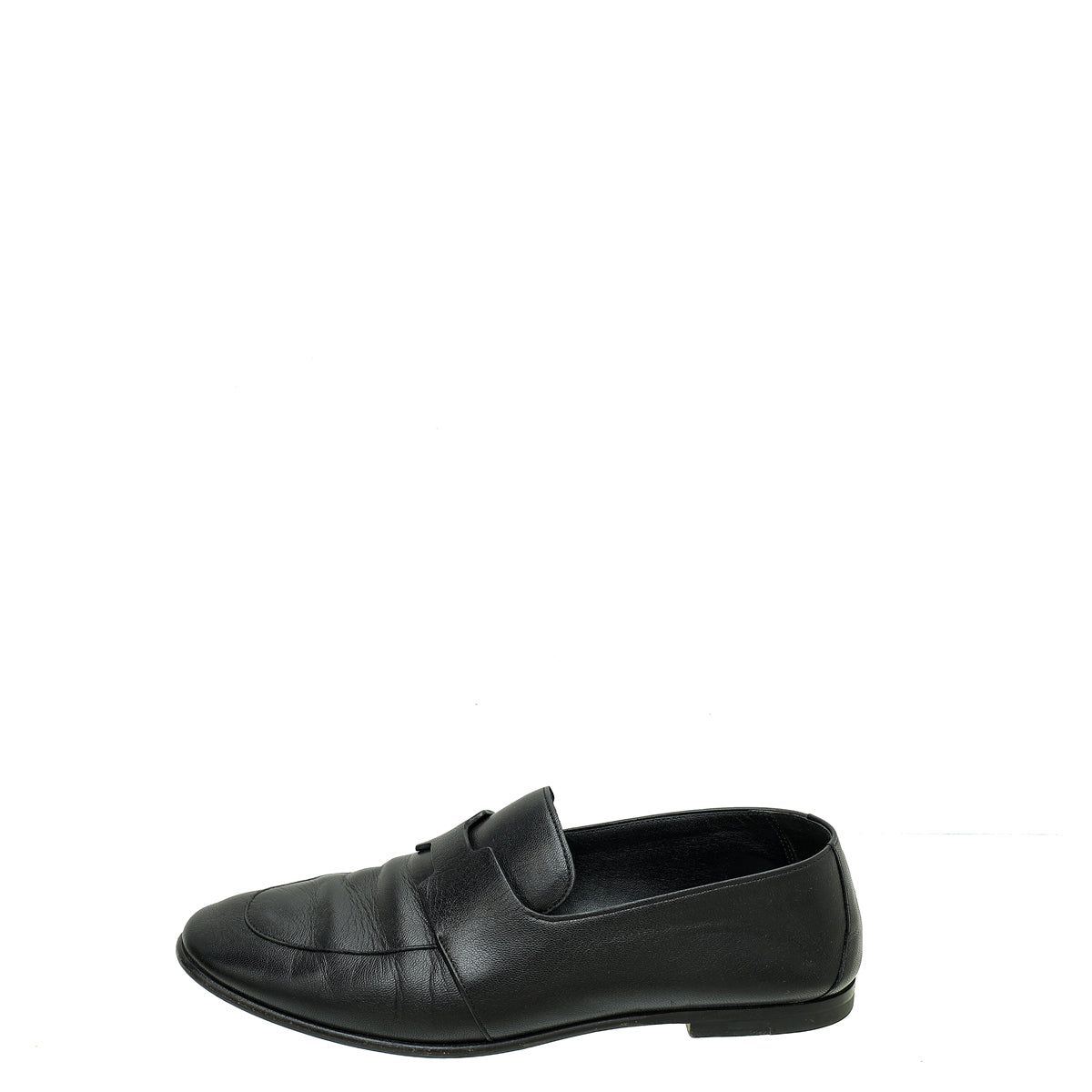 Hermes Black Ancora Loafer 38.5