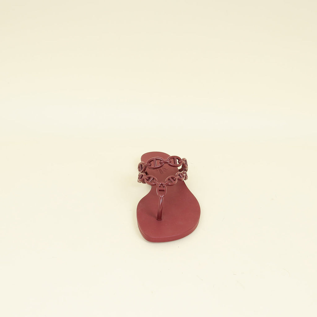 Hermes Rouge H Island Sandal 38