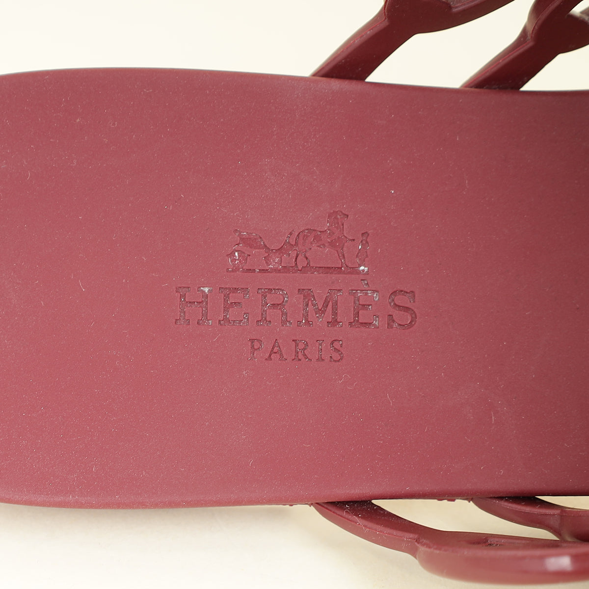 Hermes Rouge H Island Sandal 38