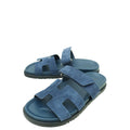 Hermes Bleu Céleste Suede Goatskin Chypre Sandal 38