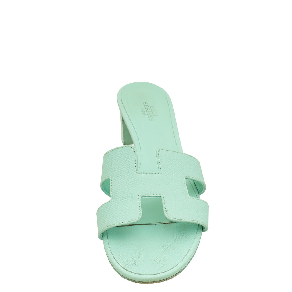 Hermes Vert Embrun Oasis Sandal 38