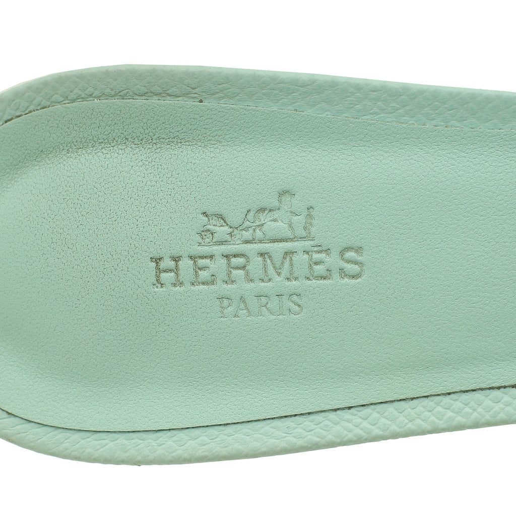 Hermes Vert Embrun Oasis Sandal 38