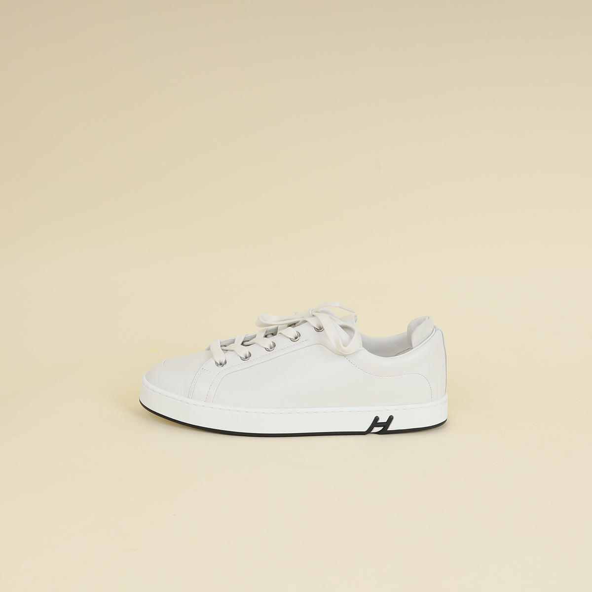 Hermes Blanc Kid Sneaker 38