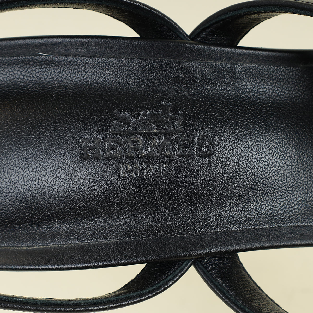 Hermes Black Glamour 95 Sandal 38