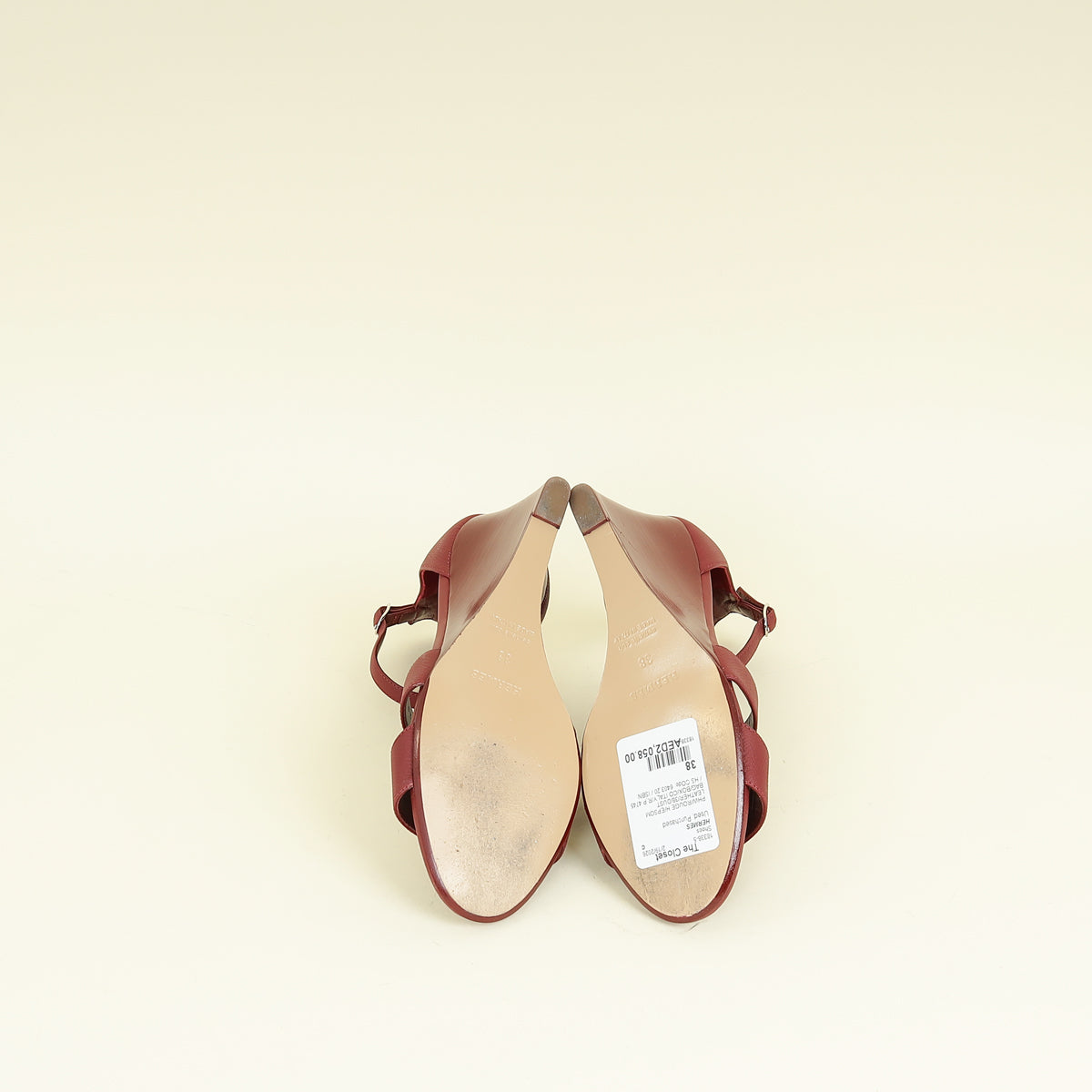 Hermes Rouge H Legend Sandal 38