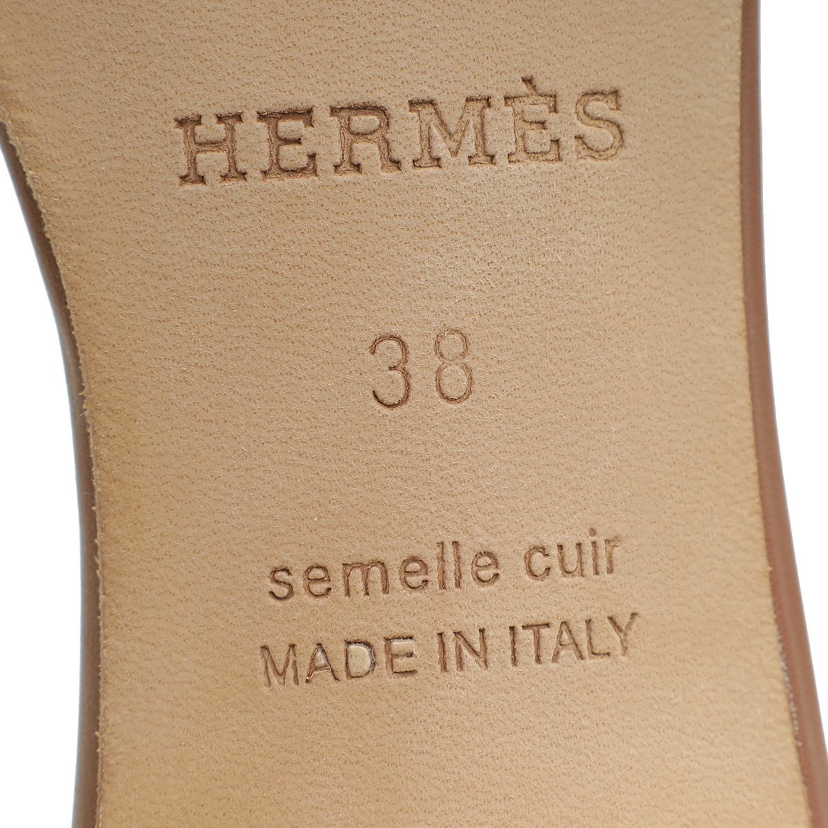 Hermes Gold Oasis Sandal 38