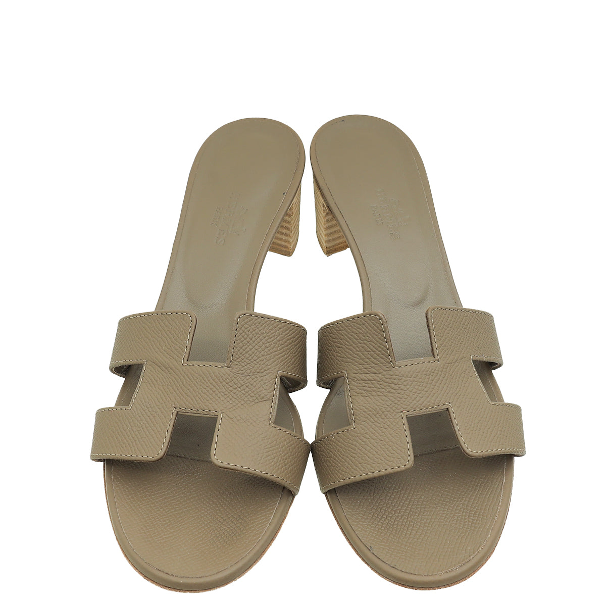 Hermes Etoupe Oasis Sandals 38