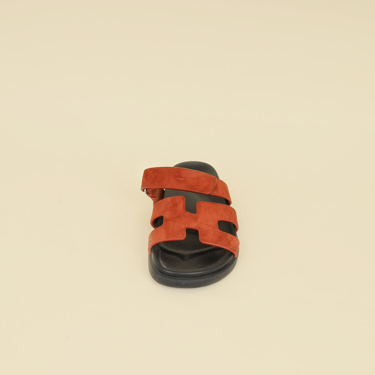 Hermes Marron Muscavado Chypre Suede Goatskin Sandal 38