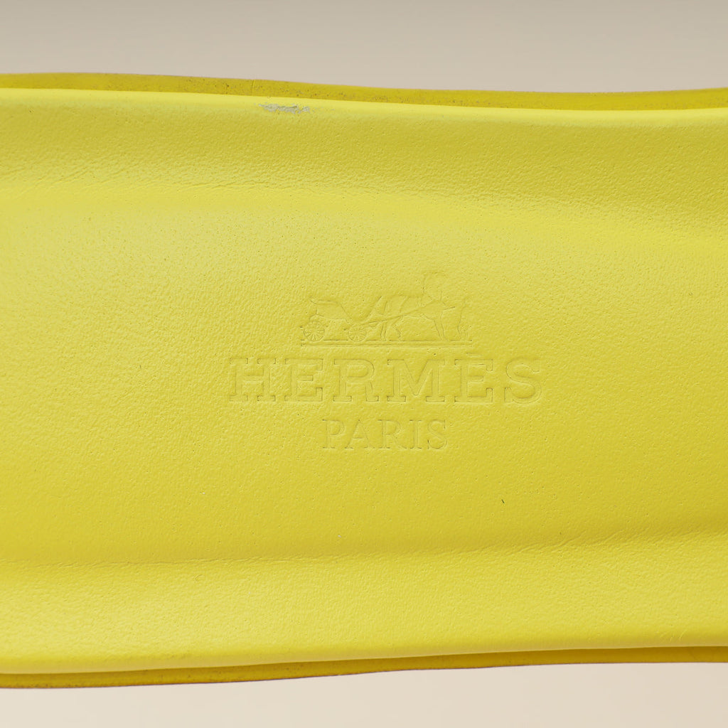 Hermes Jaune Curcuma Oran Sandals 38
