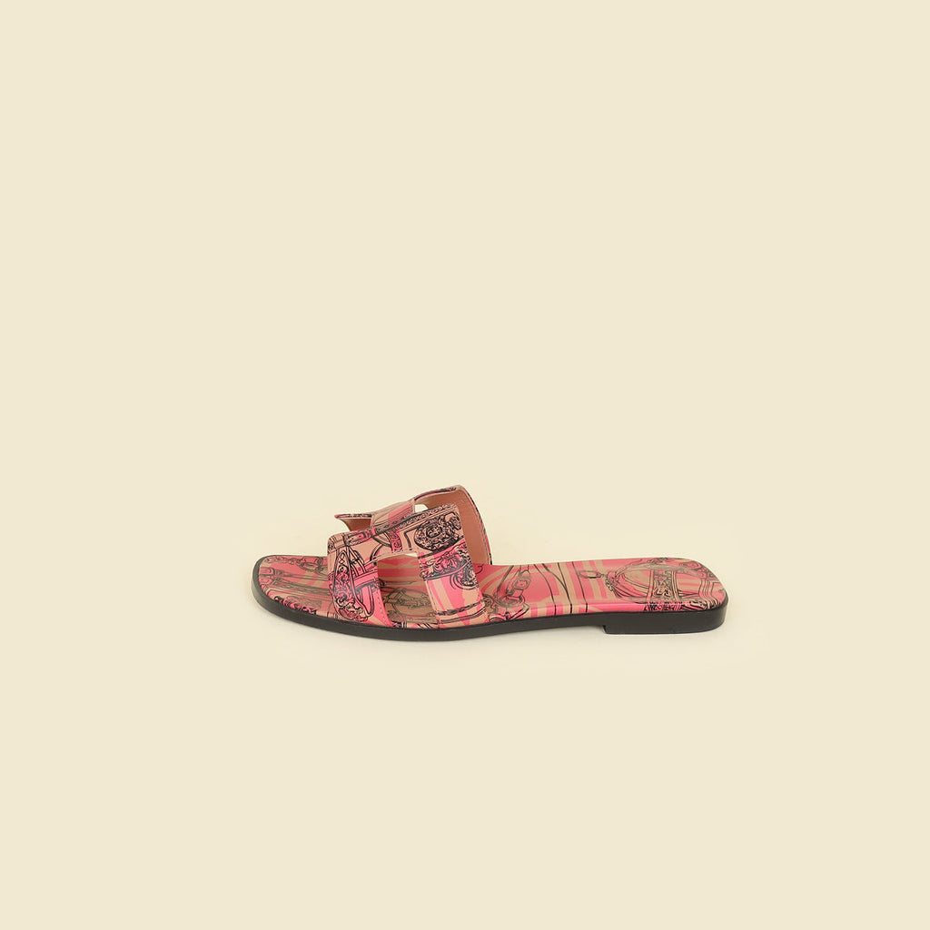 Hermes Multicolor Oran Brides de Gala en Desordre" Print Sandal 38