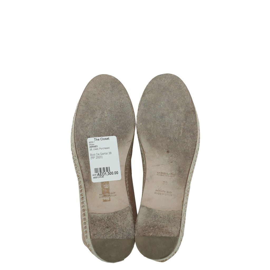 Hermes Bois De Santal Trip Espadrille 38