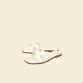 Hermes Blanc Oran Sandals 38
