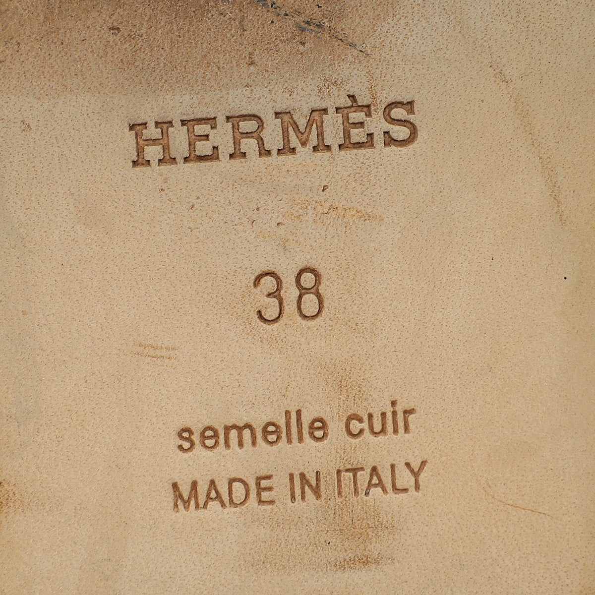 Hermes Blanc Oran Sandals 38