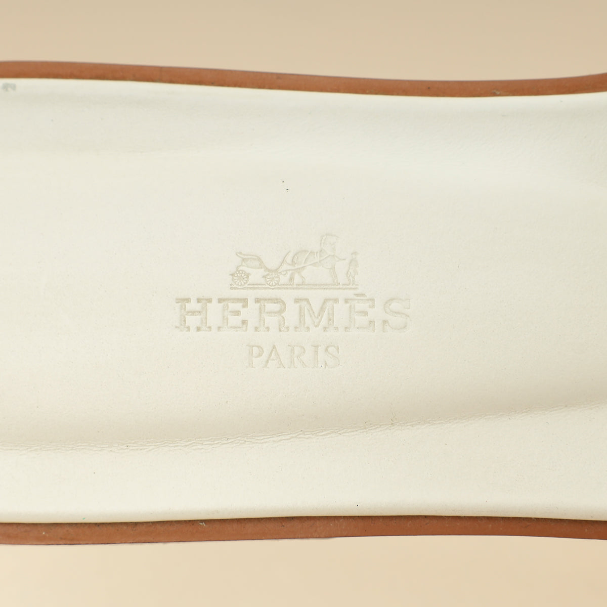 Hermes Blanc Oran Sandals 38