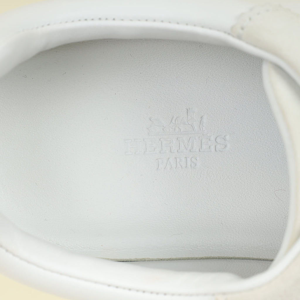 Hermes White Bouncing Sneaker 38