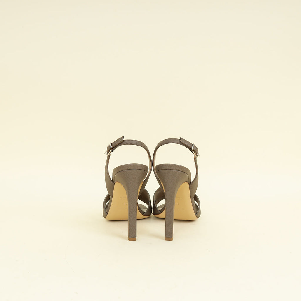 Hermes Gris Etain Holy 105 Sandal 38