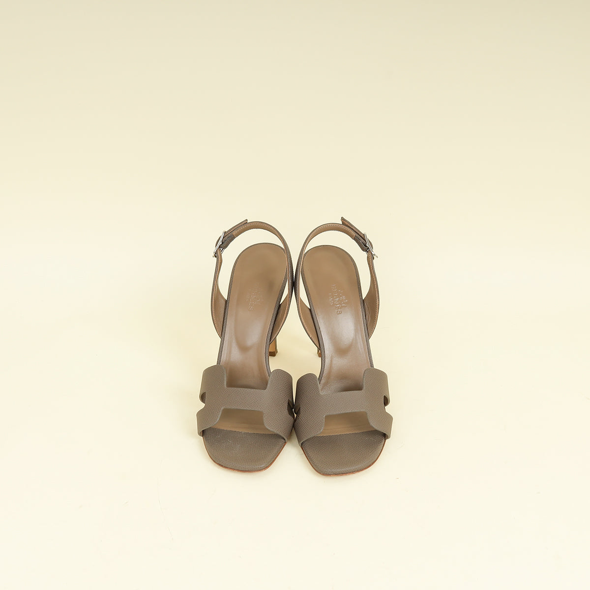 Hermes Gris Etain Holy 105 Sandal 38