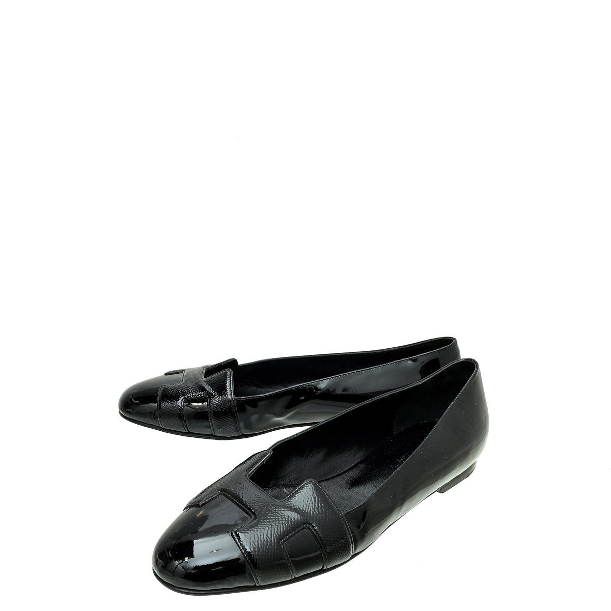 Hermes Black Nice Ballerina Flats 38