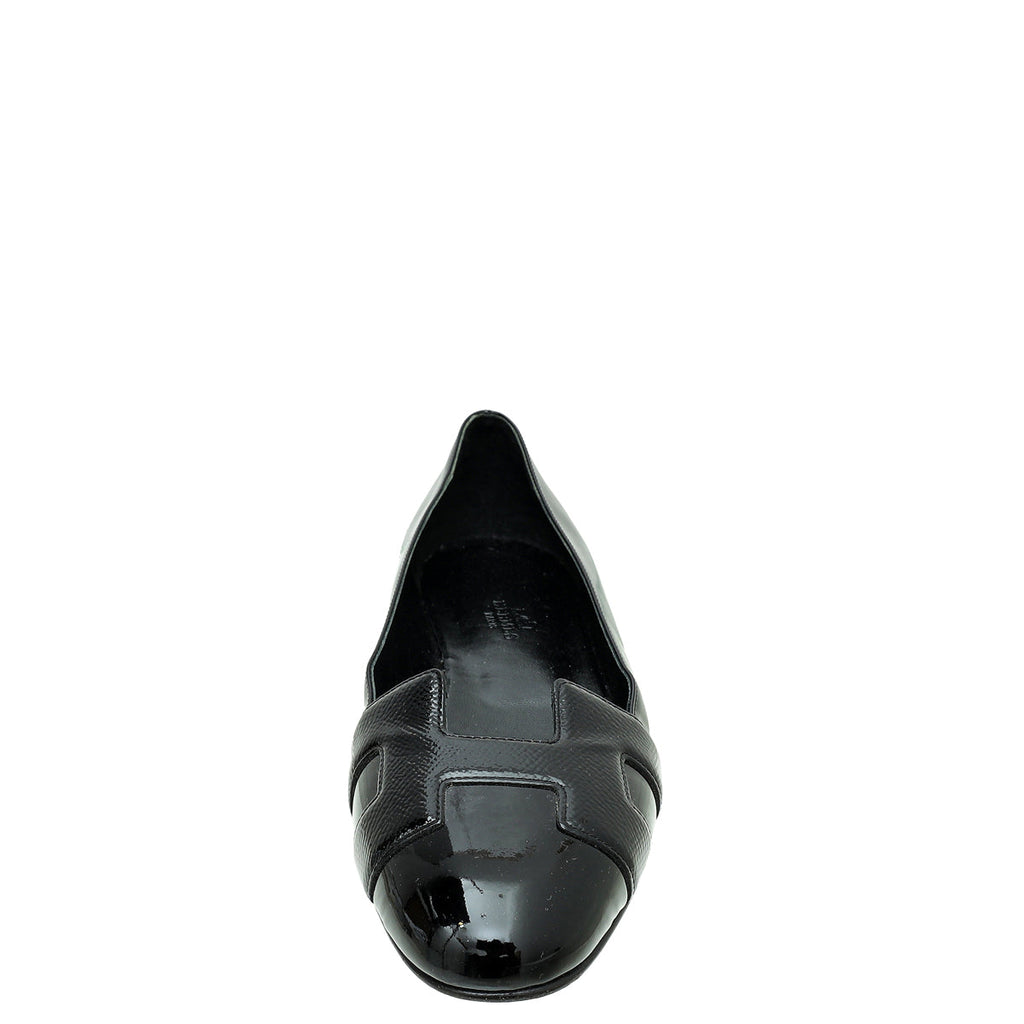Hermes Black Nice Ballerina Flats 38