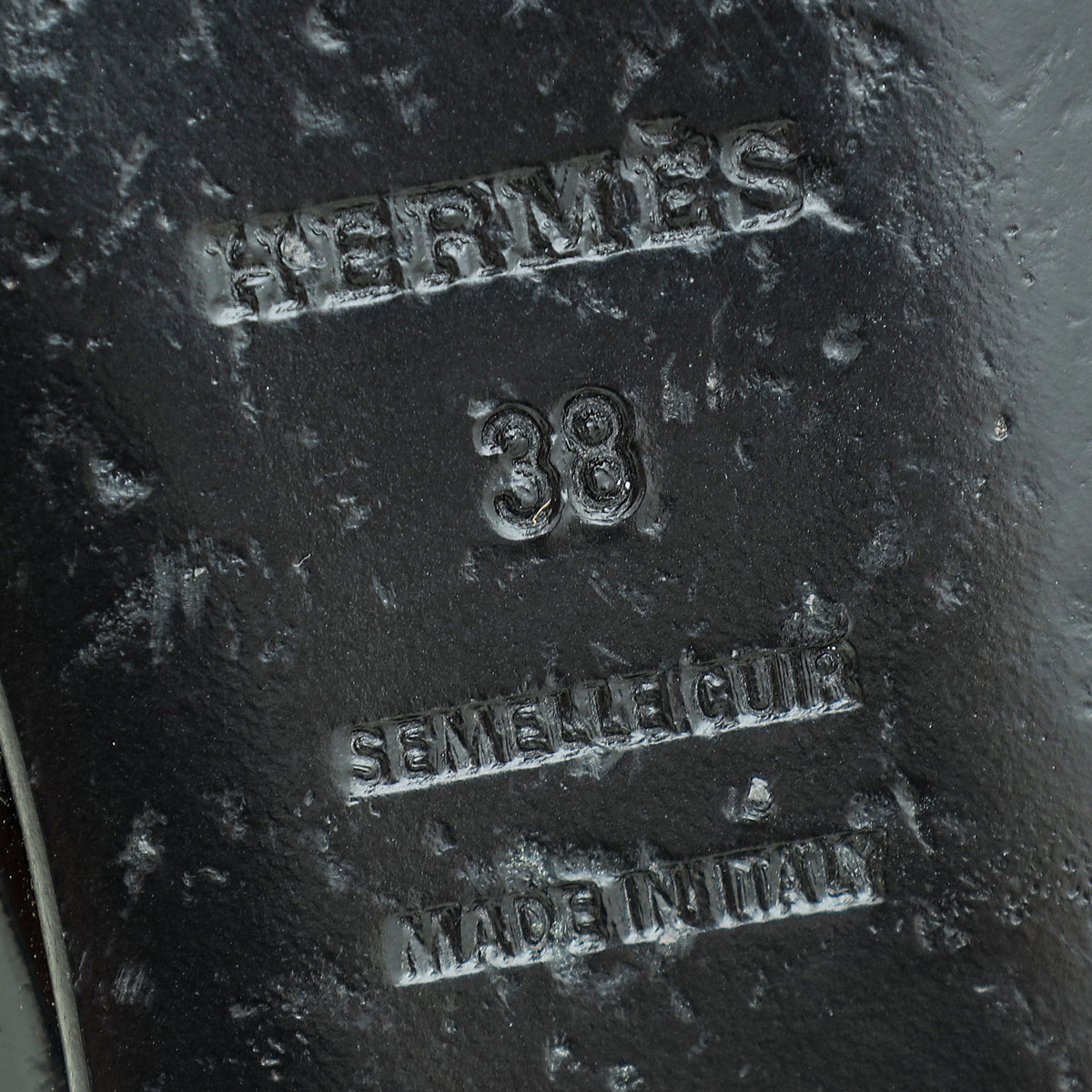 Hermes Black Nice Ballerina Flats 38