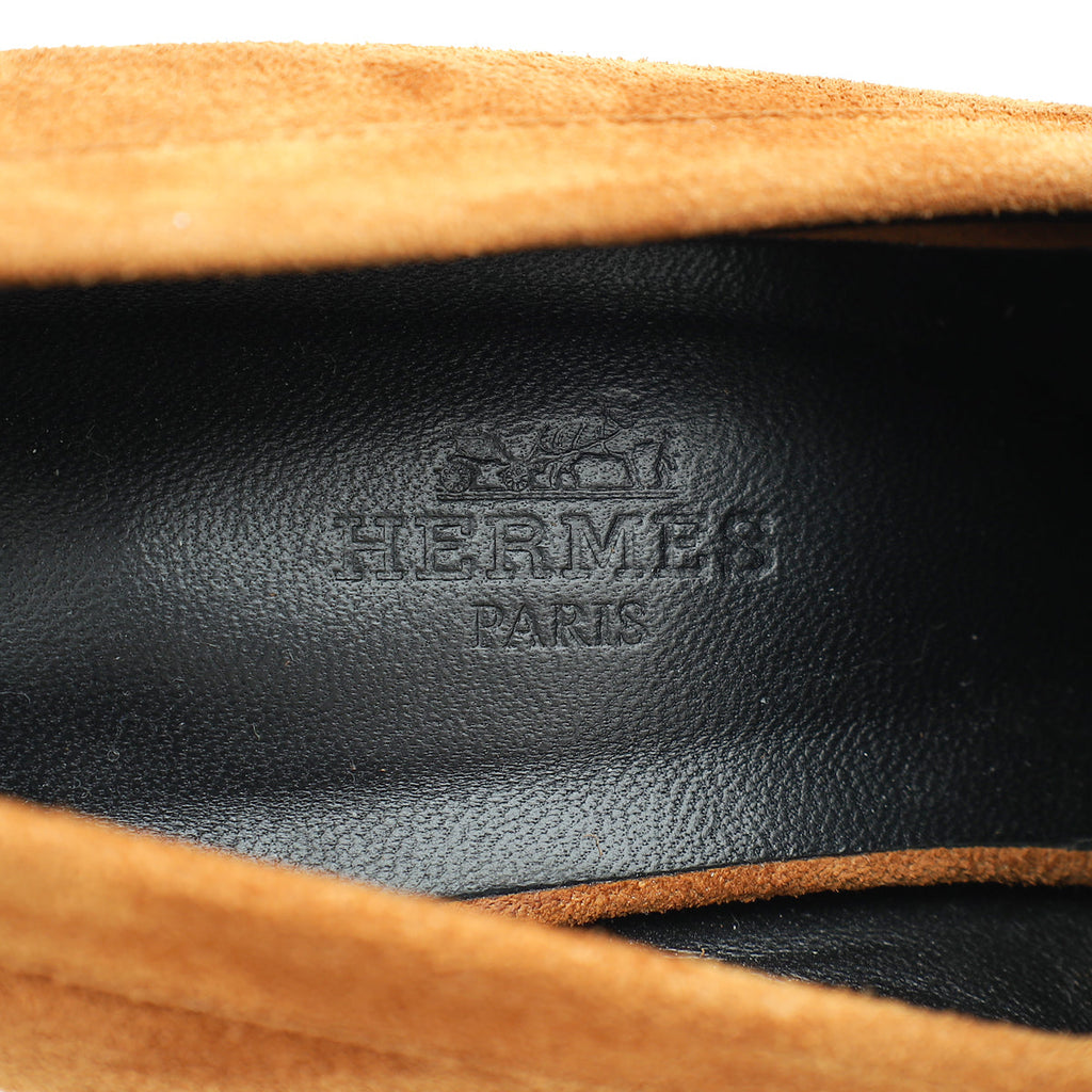 Hermes Brun Fume Didi 70 Loafer 38