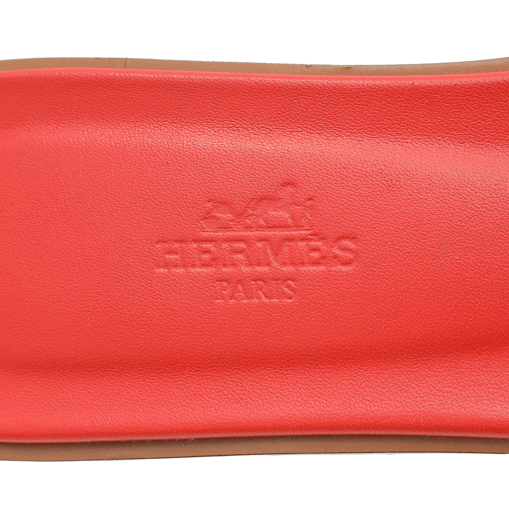 Hermes Bicolor Oran Sandals 38