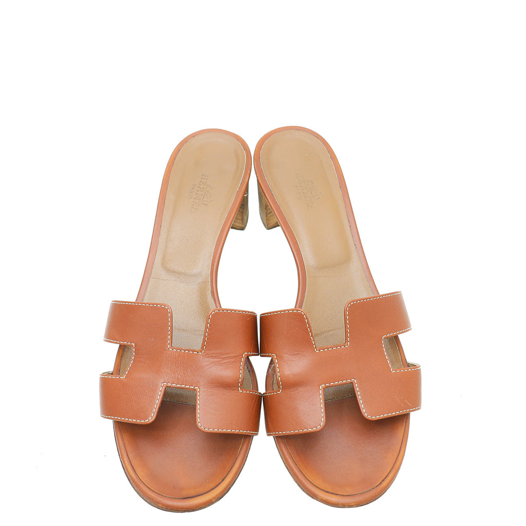 Hermes Gold Box Oasis Sandal 38