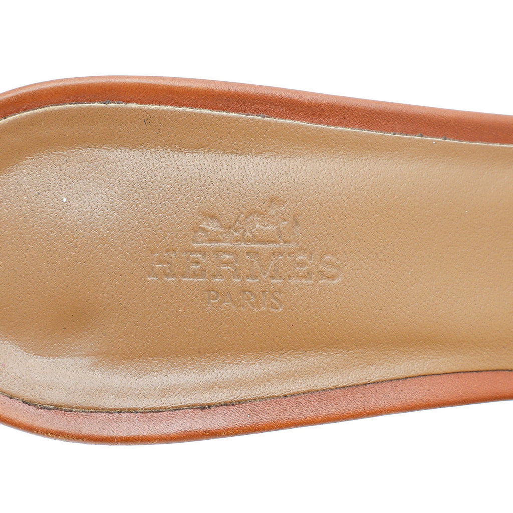Hermes Gold Box Oasis Sandal 38