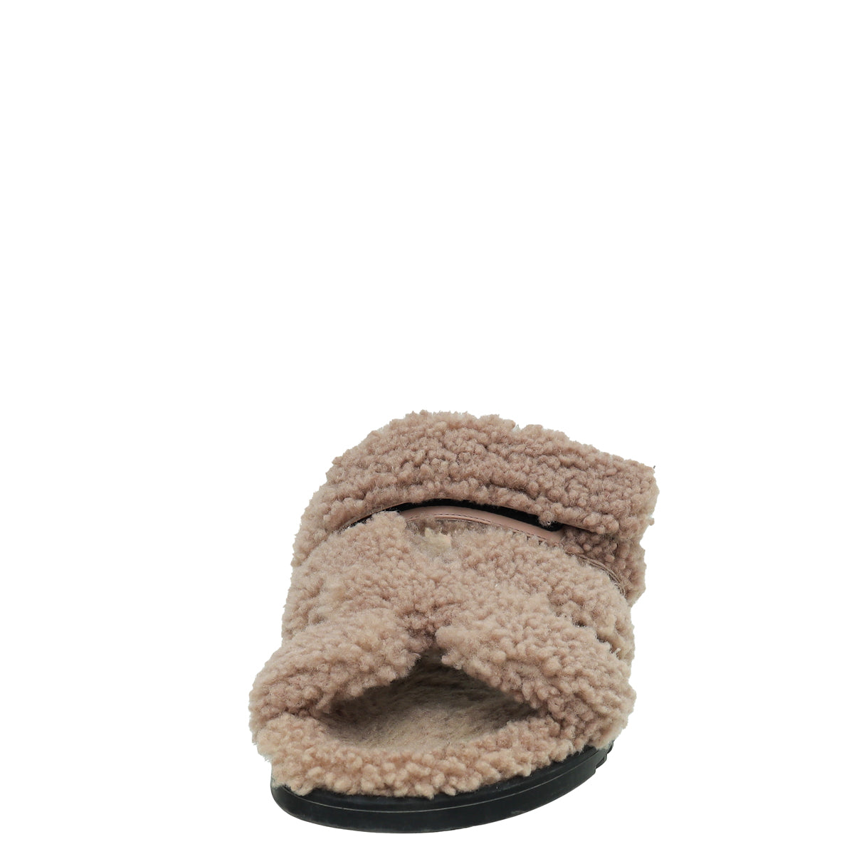 Hermes Bois De Santal Woolskin Chypre Sandals 39