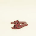 Hermes Rouge H Oran Sandals 38