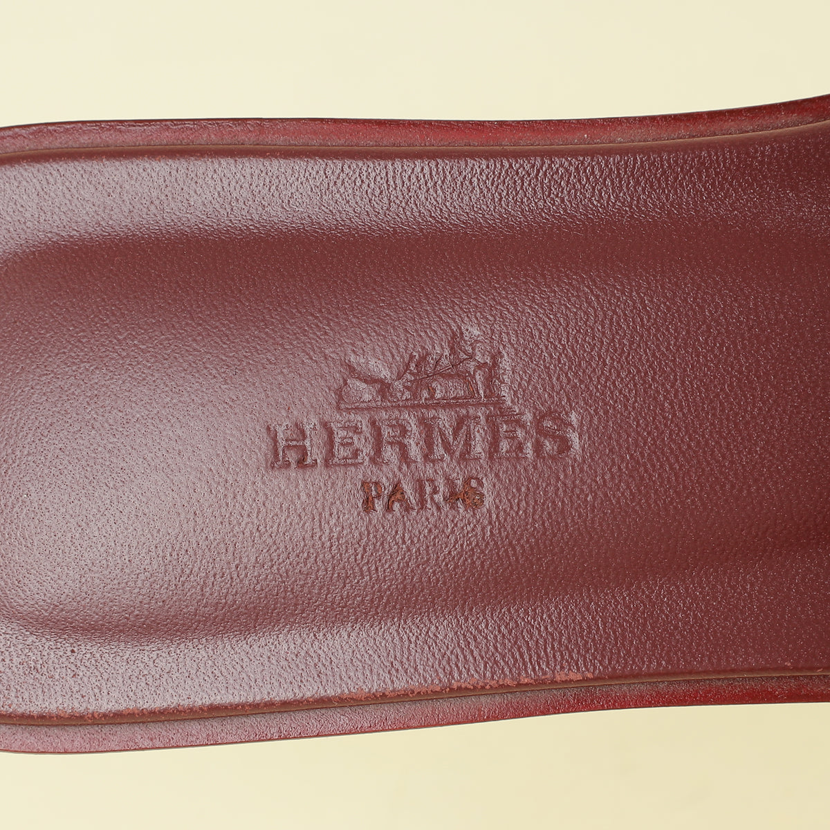 Hermes Rouge H Oran Sandals 38