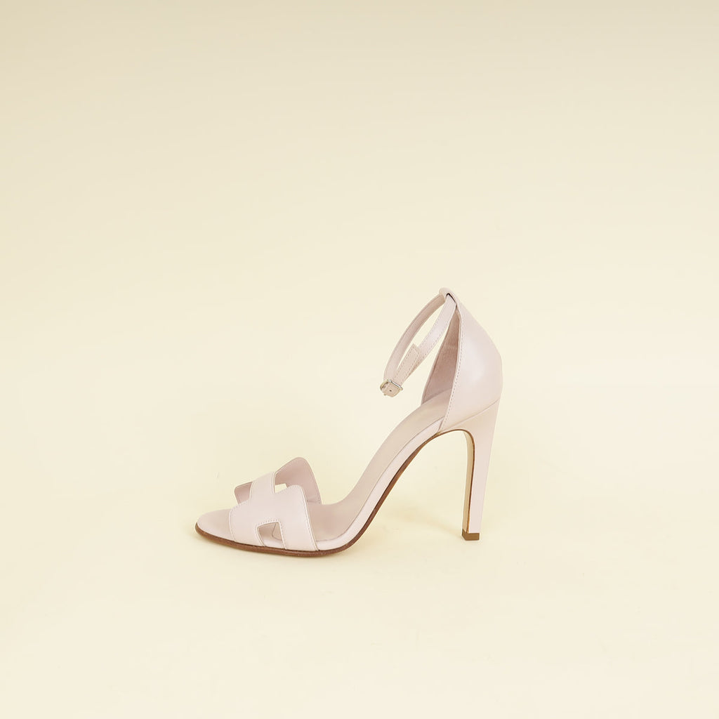 Hermes Rose Petal Premiere 105 Sandals 38