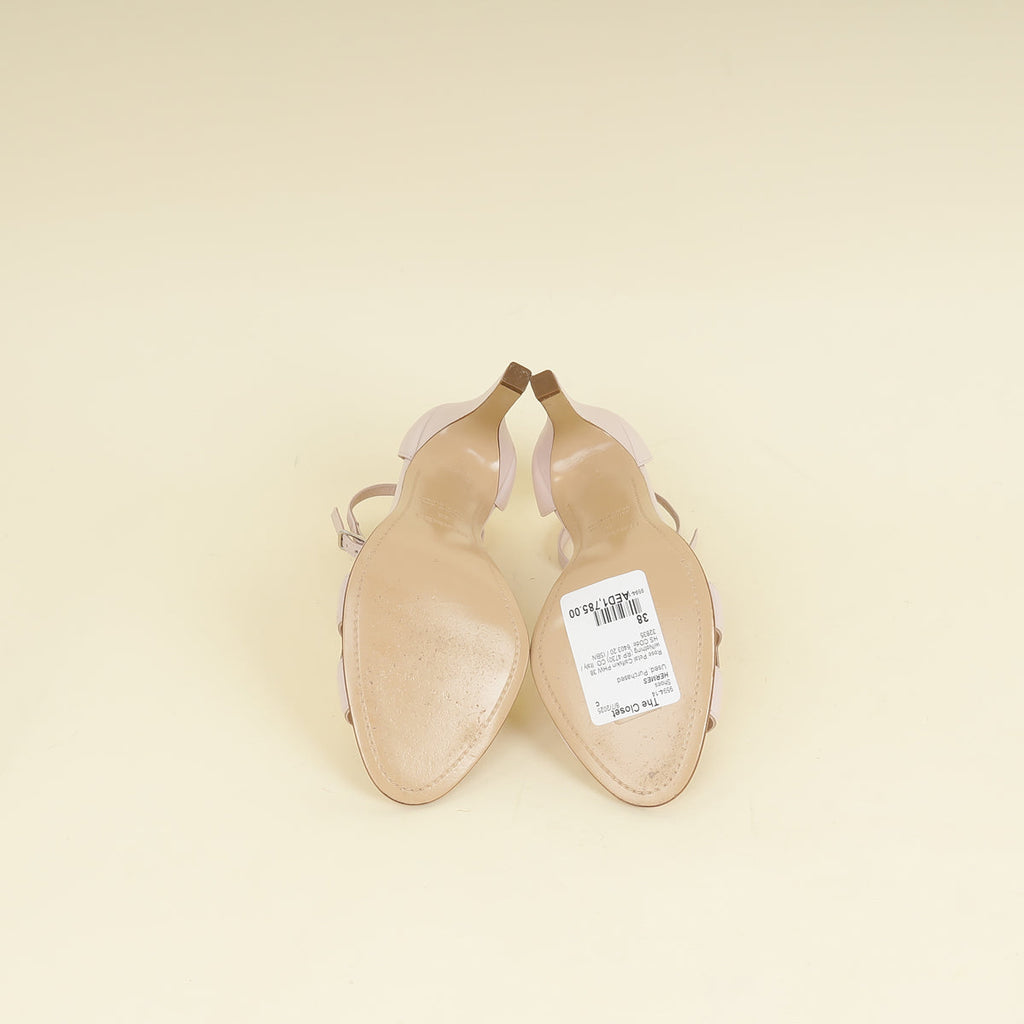 Hermes Rose Petal Premiere 105 Sandals 38