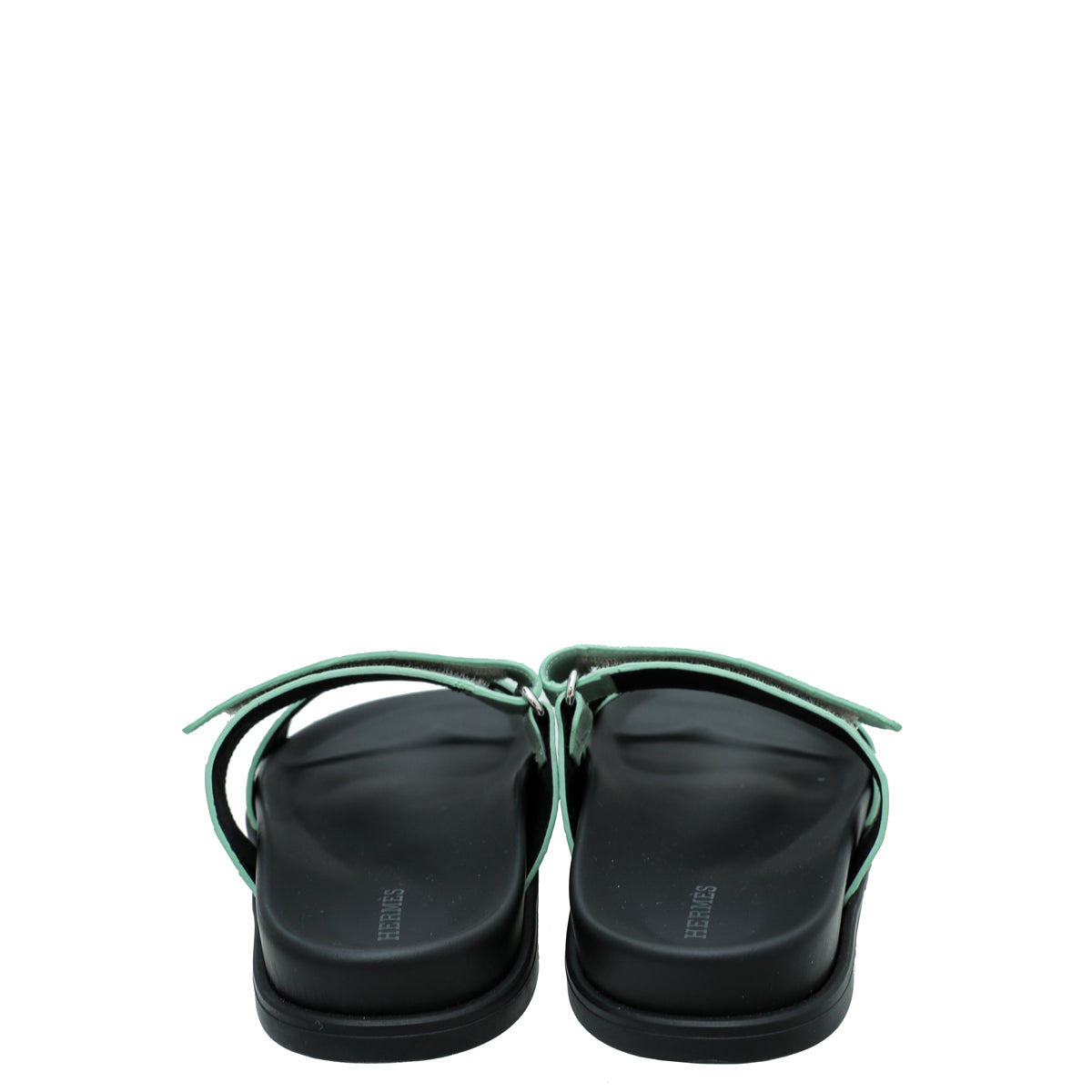 Hermes Vert D'Eau Matte Alligator Chypre Sandals 38