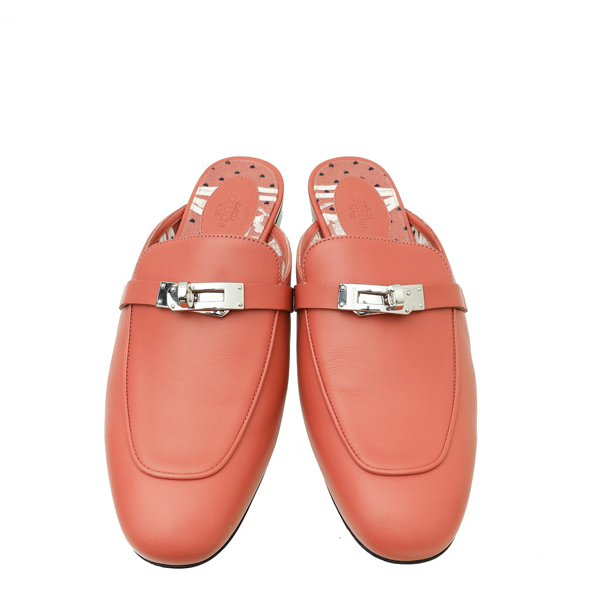 Hermes Rouge Blush OZ Mules 39.5