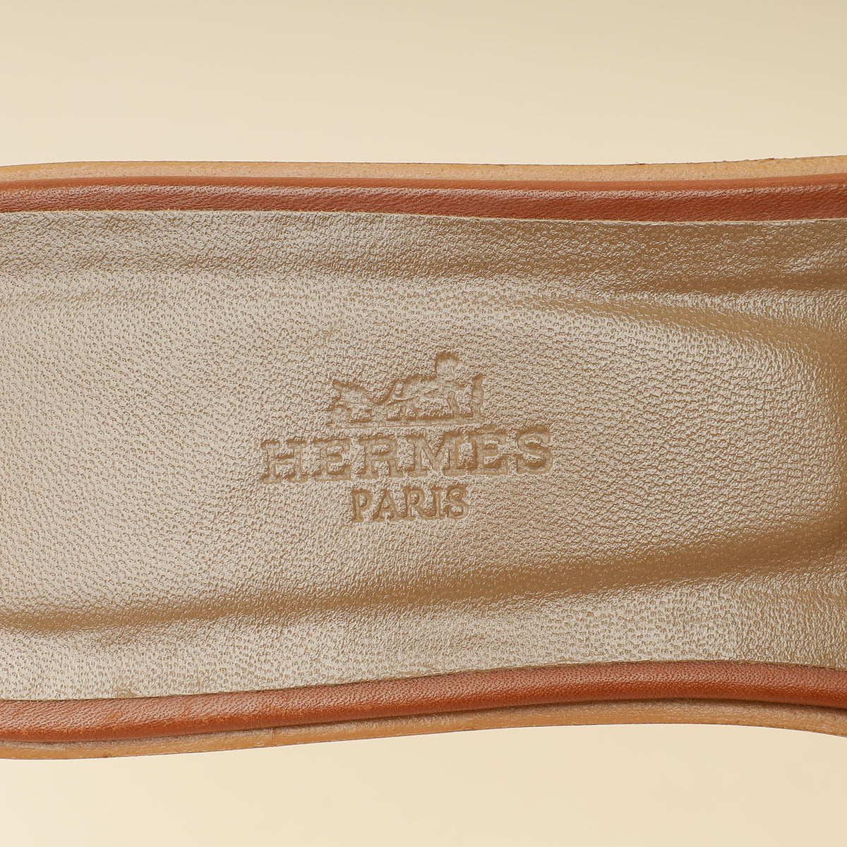 Hermes Gold Oran Sandals 39.5