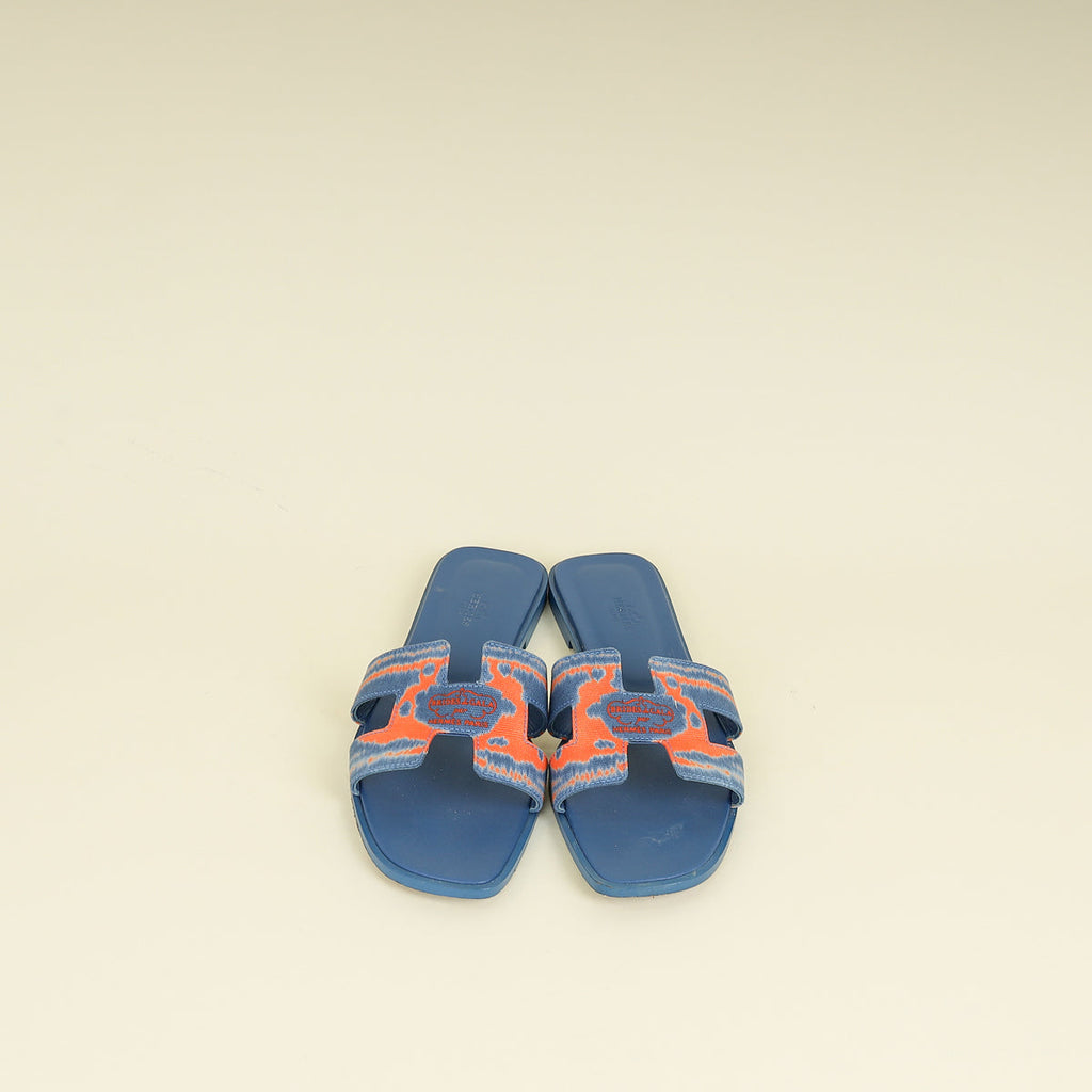Hermes Bicolor Bride de Gala Oran Sandal 39.5
