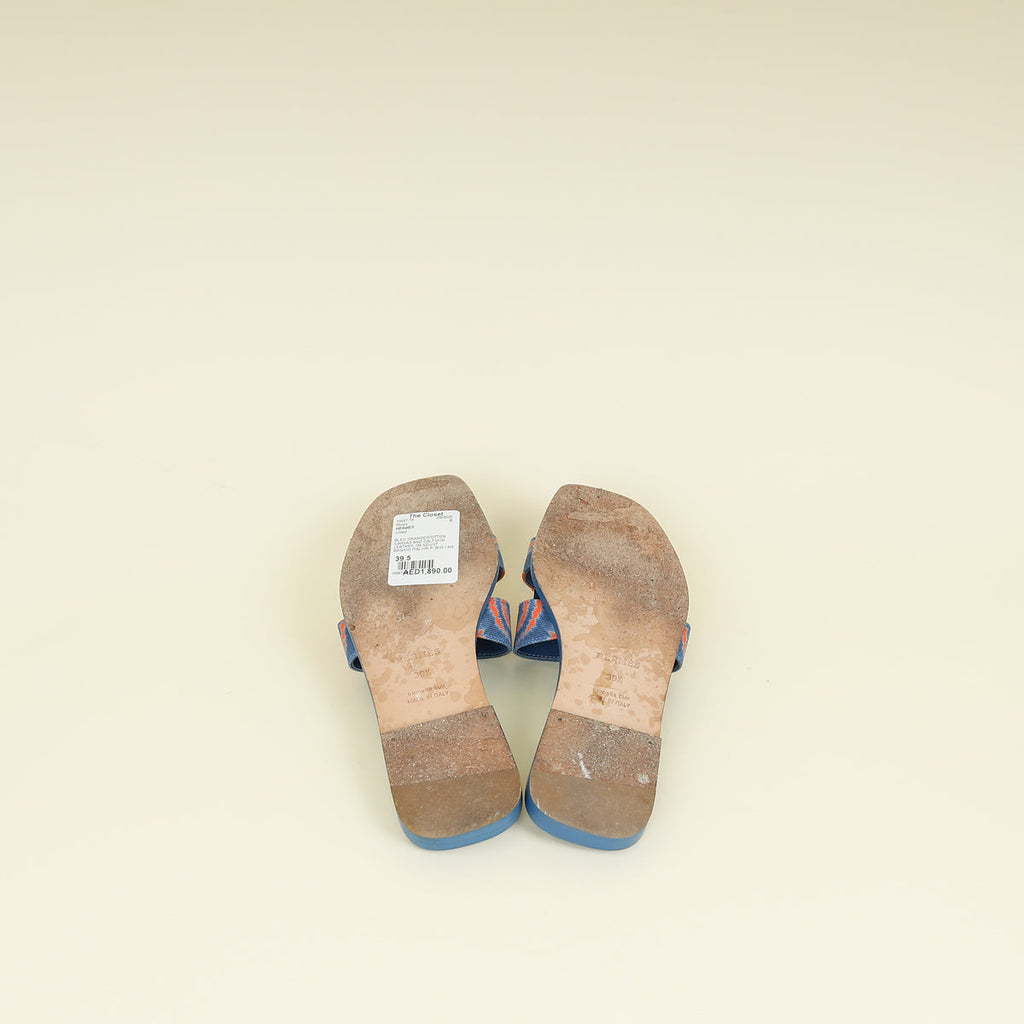 Hermes Bicolor Bride de Gala Oran Sandal 39.5