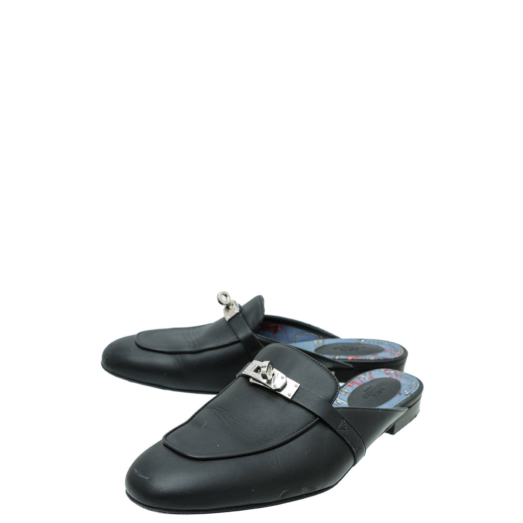 Hermes Noir Oz Mule 39.5